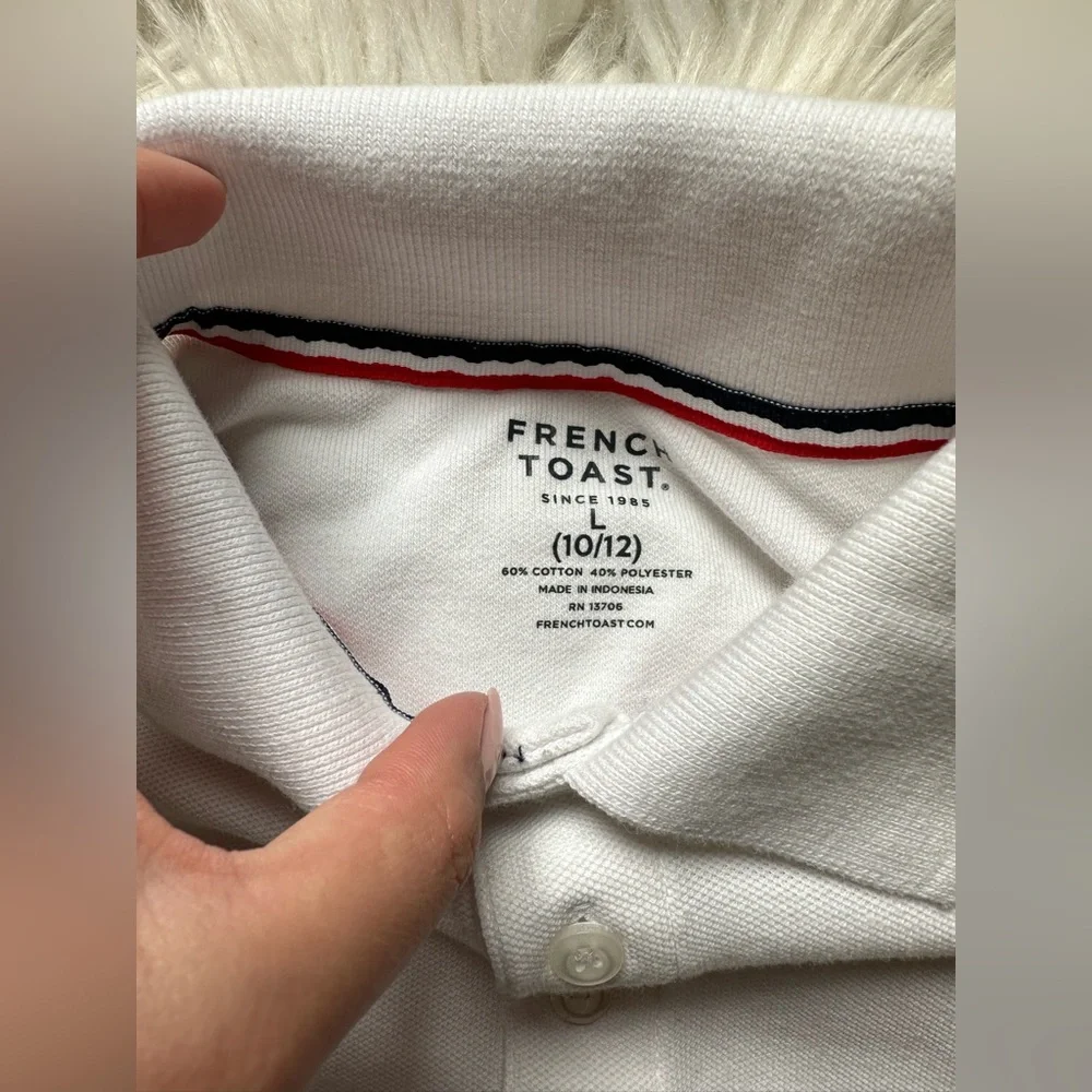 Boys’ white polo shirt